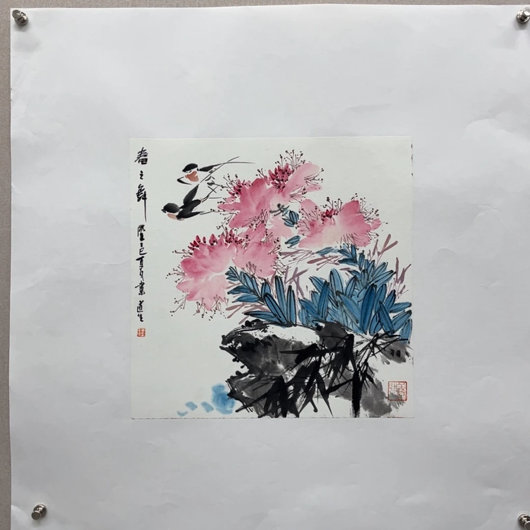 国画艺术家真人手绘