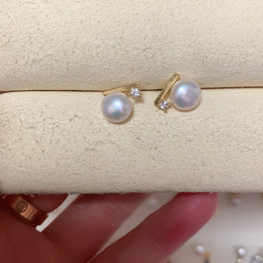 淡水珍珠耳饰合金