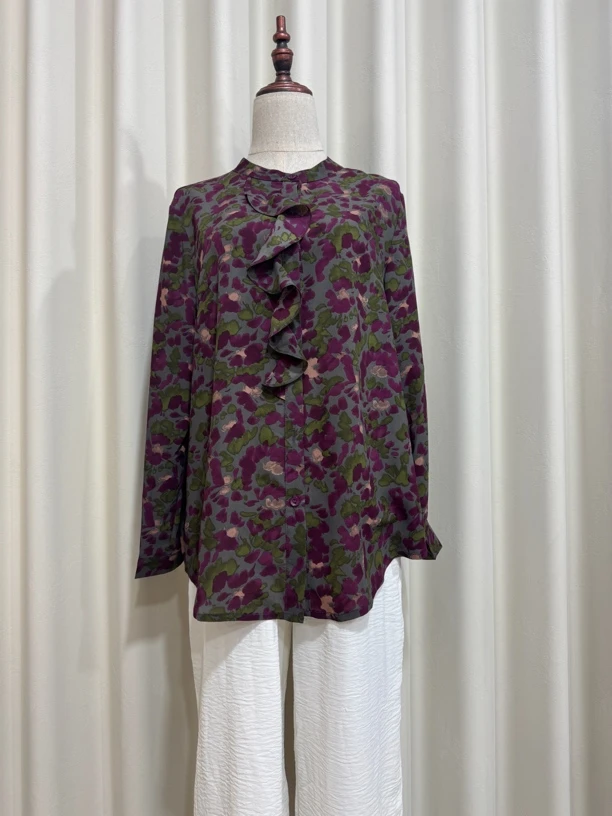 夏季轻薄花边短款衬衣（衣长70）