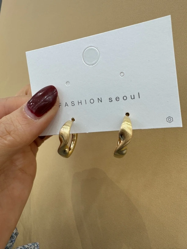 锌合金无非金属耳饰 韩代半圈耳饰大喜自留