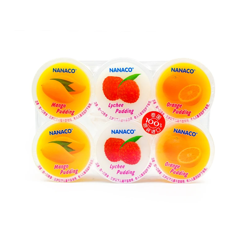 泰国进口NANACO果冻水果味椰果果汁布丁休闲儿童零食三折叠大果冻