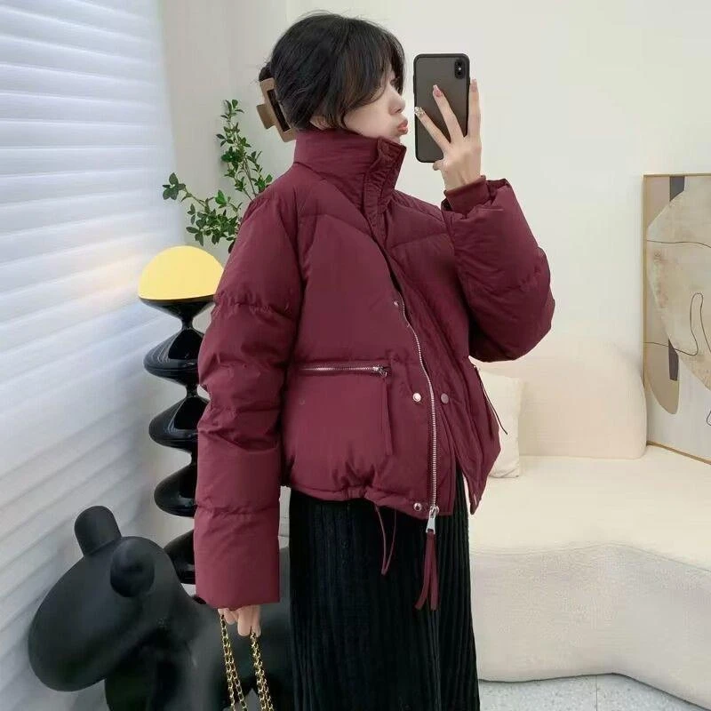 冬季大码秋冬新款韩版宽松显瘦百搭立领衣短款外套服女新款