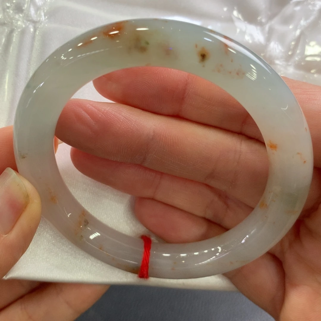 翡翠未镶嵌手镯54.7洒金