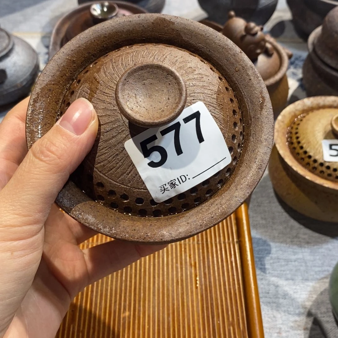 高温定窑粗瓷瀑布盖碗