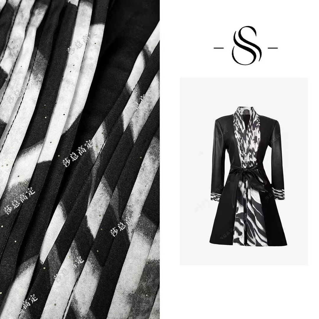 【莎总专属】法式高端轻奢夫妇名媛拼接设计短外套D0025