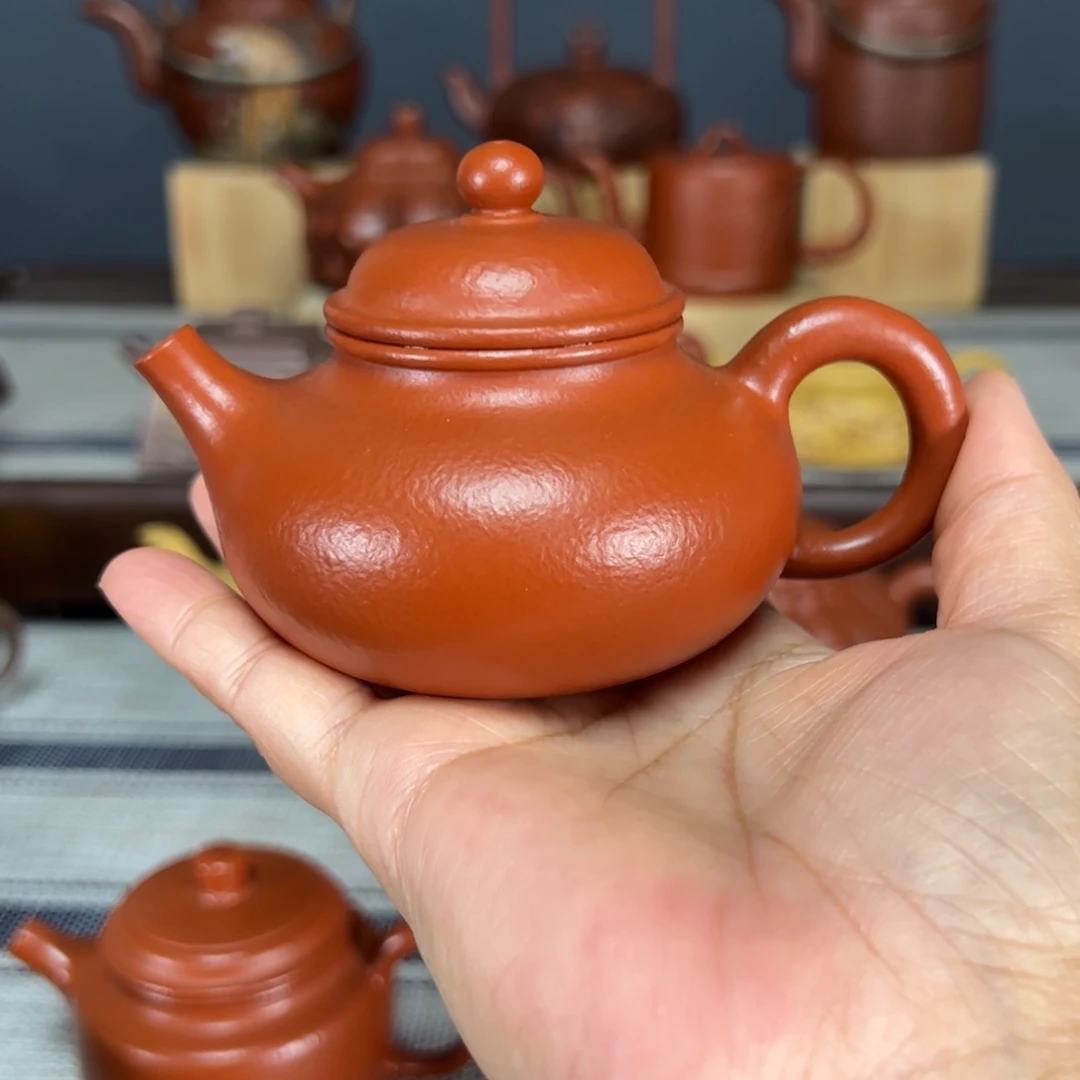 茶壶紫砂淹*༒容天朱泥125毫升