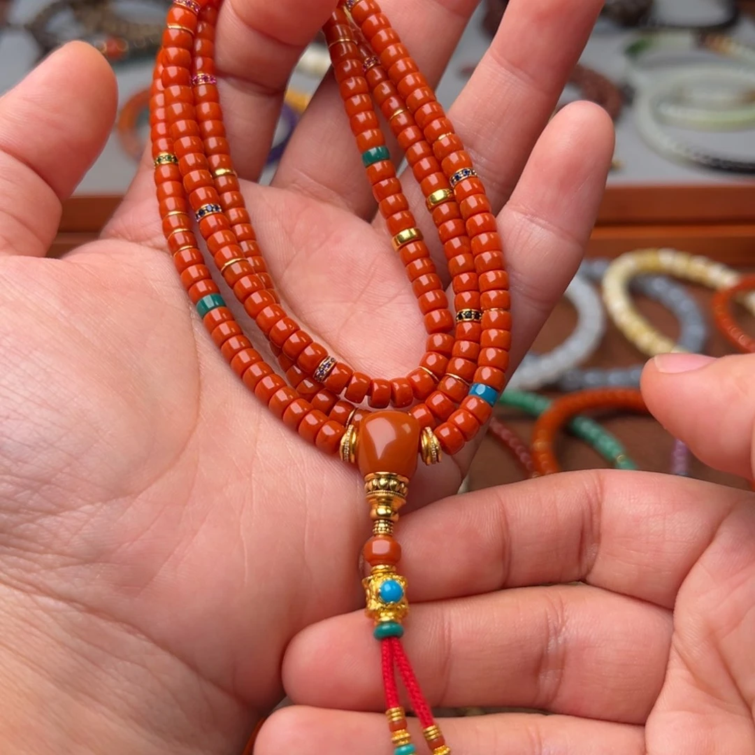 南红玛瑙手链未镶嵌