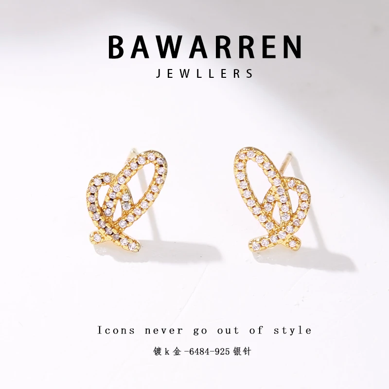 Bawarren 美❤ 6484-精致耳钉简约百搭欧美