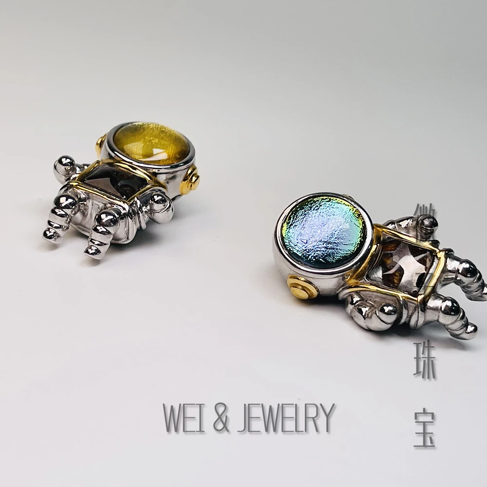 【微予能量】【瑞典天铁】【男女同款】瑞典太空人陨石天铁吊坠随机发一