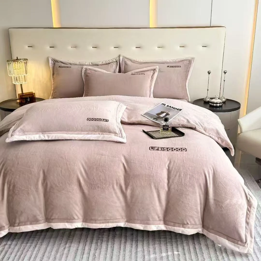 X·home【软乎乎】超软超暖！十斤全消光丽棉绒四件套