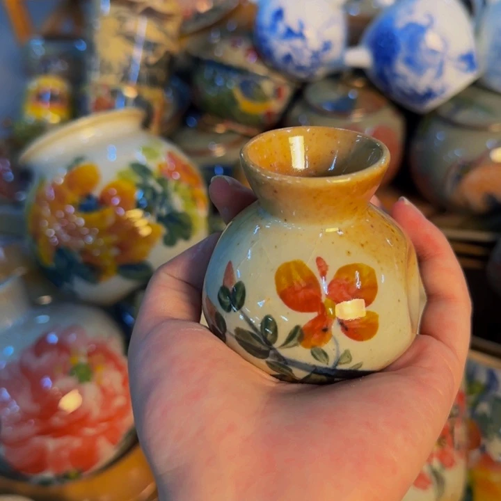 瓷片手工手绘细微不一样