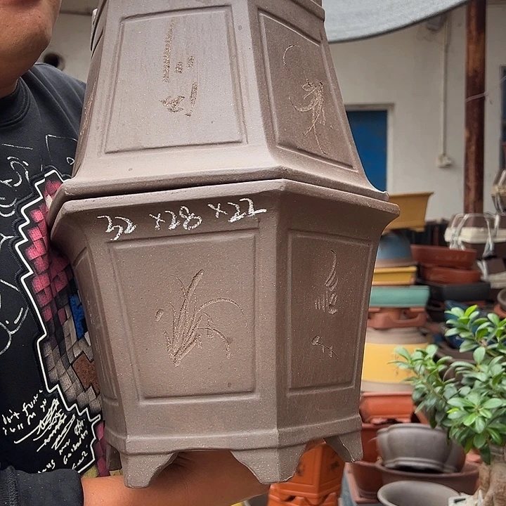 紫砂花盆紫砂花盆