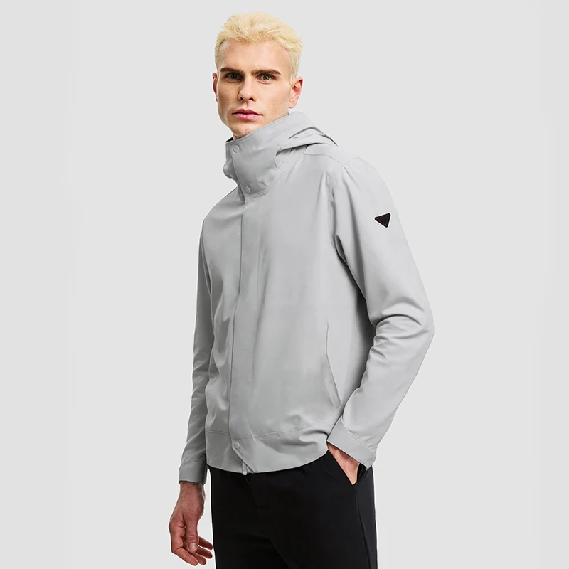 【明星同款】七匹狼官方商旅连帽休闲速干防风防水透气男子夹克外套