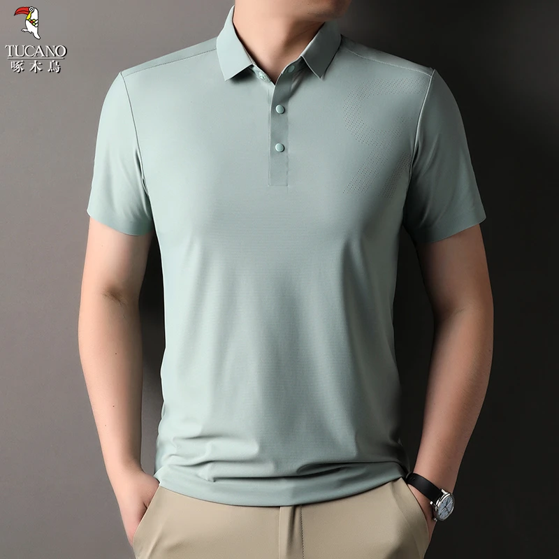 啄木鸟2025年夏季新品时尚百搭潮流基础男士纯色夏季短袖