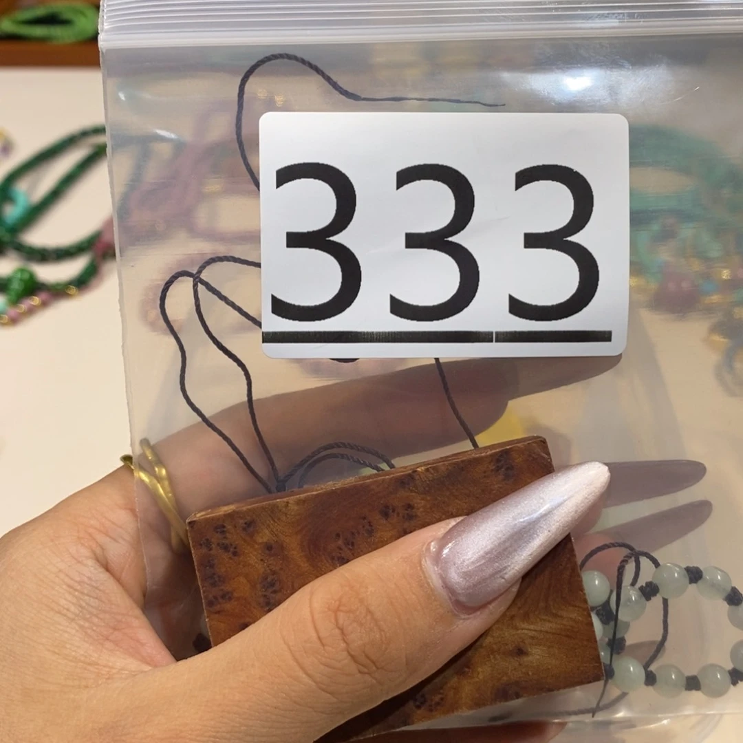 1***7木圆珠圆雕手工串 333