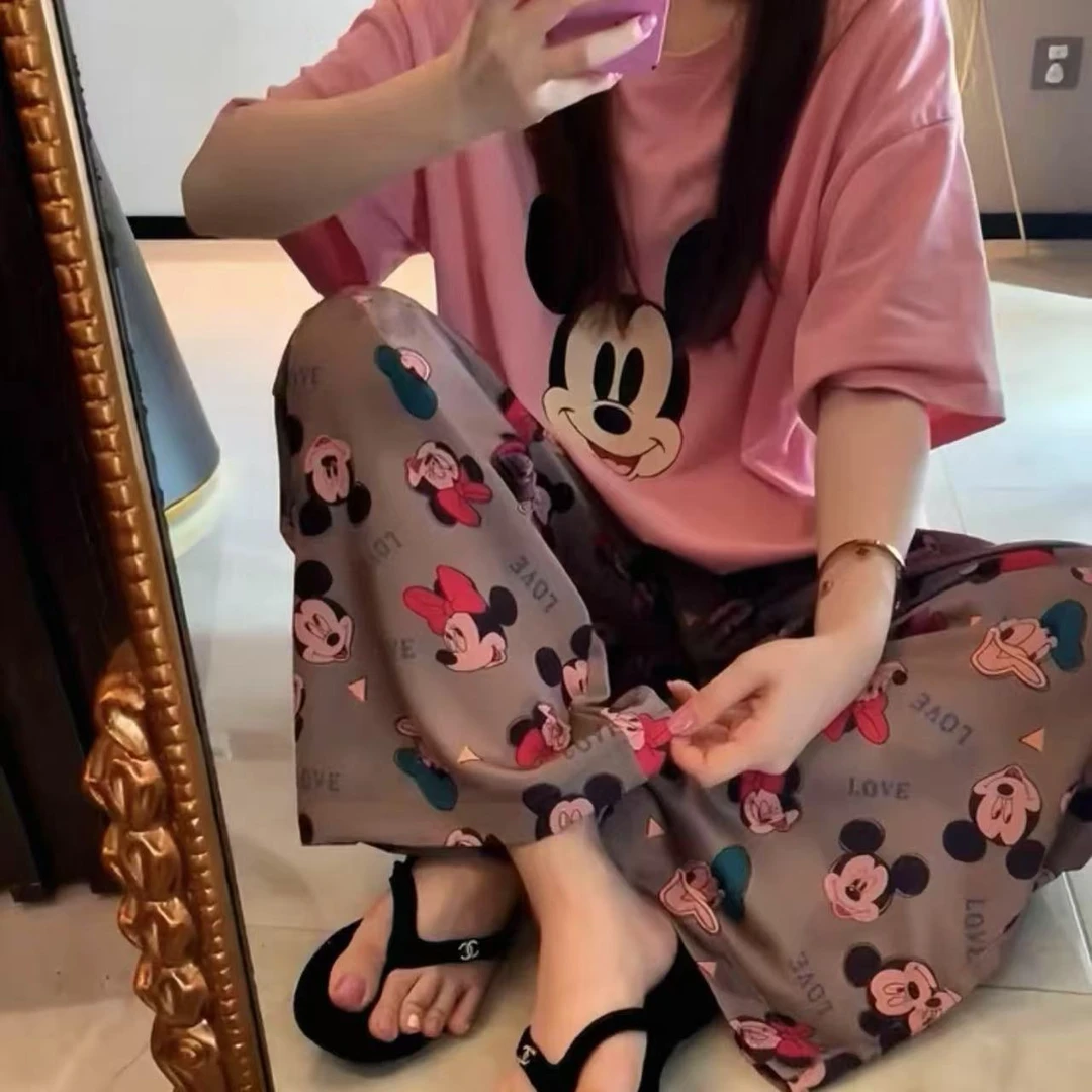 2025夏季新款睡衣女卡通高端宽松甜美休闲舒适薄款家居服两件套