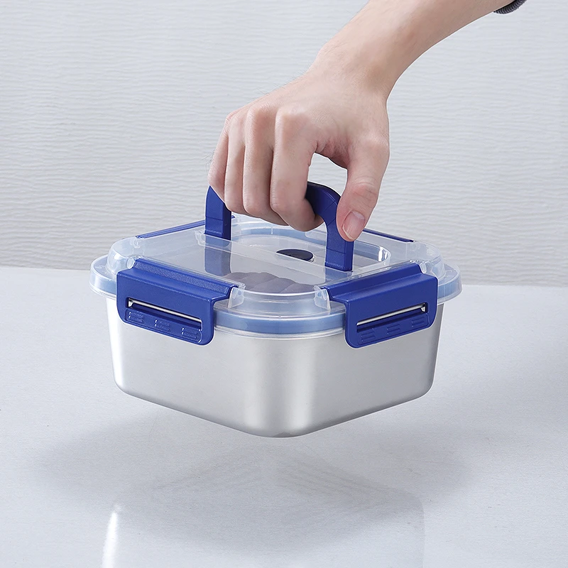 1800ml不锈钢提手保鲜盒