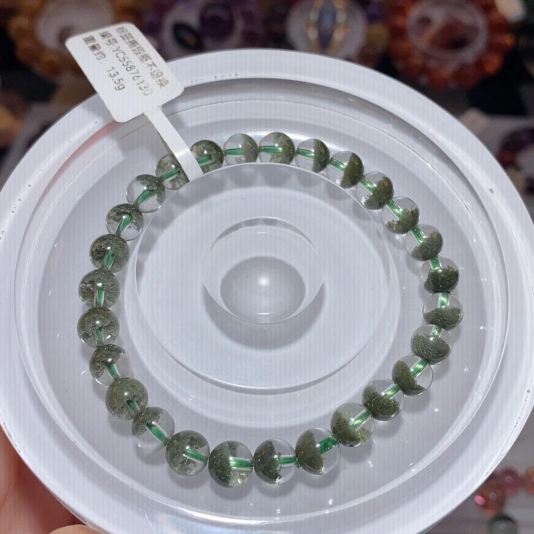 未镶嵌手链水晶F绿幽灵7