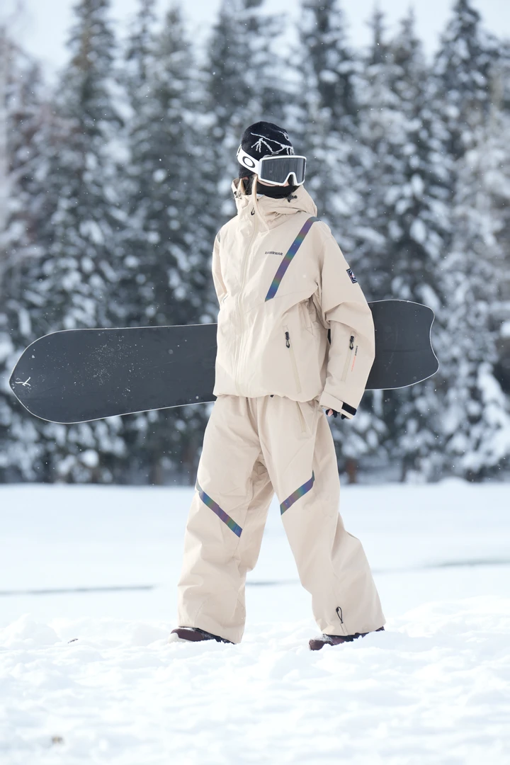 RAWRWAR滑雪服女套装防风防水夹棉男款保暖耐磨冬季户外衣裤套装