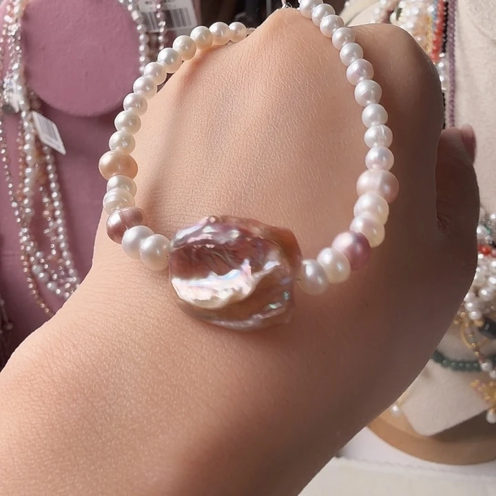 手绳淡水珍珠合金