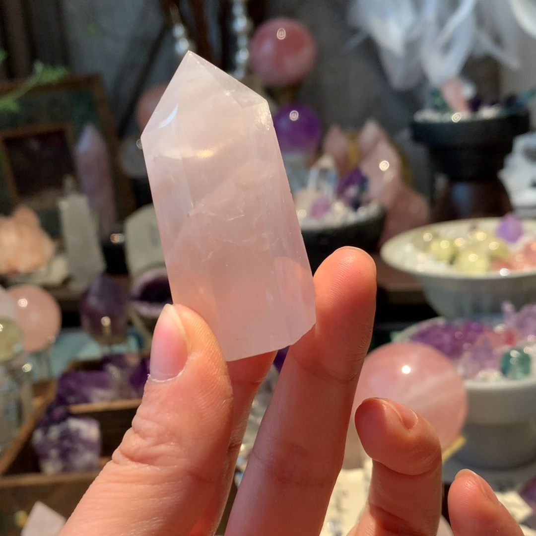 水晶摆件未镶嵌粉水晶