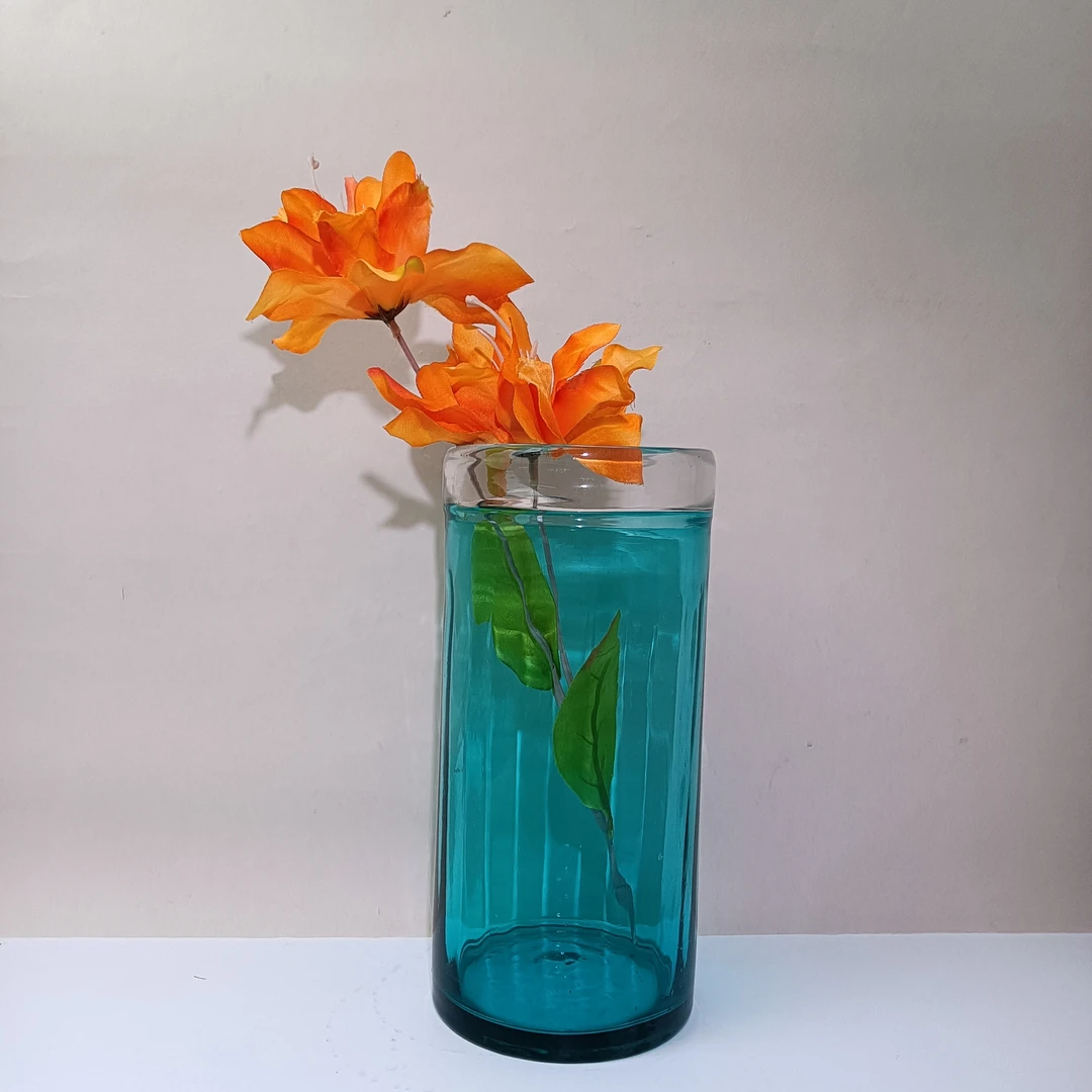 Q146 轻奢高级感透明玻璃花瓶水培鲜花百合客厅插花专用摆件