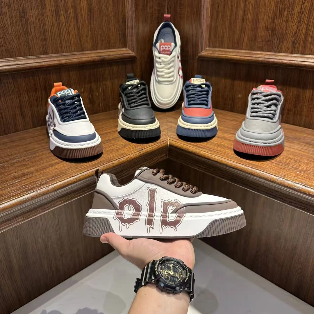 男士鞋新款低帮拼色透气舒适潮流时尚休闲鞋素面帅气学生鞋 paq