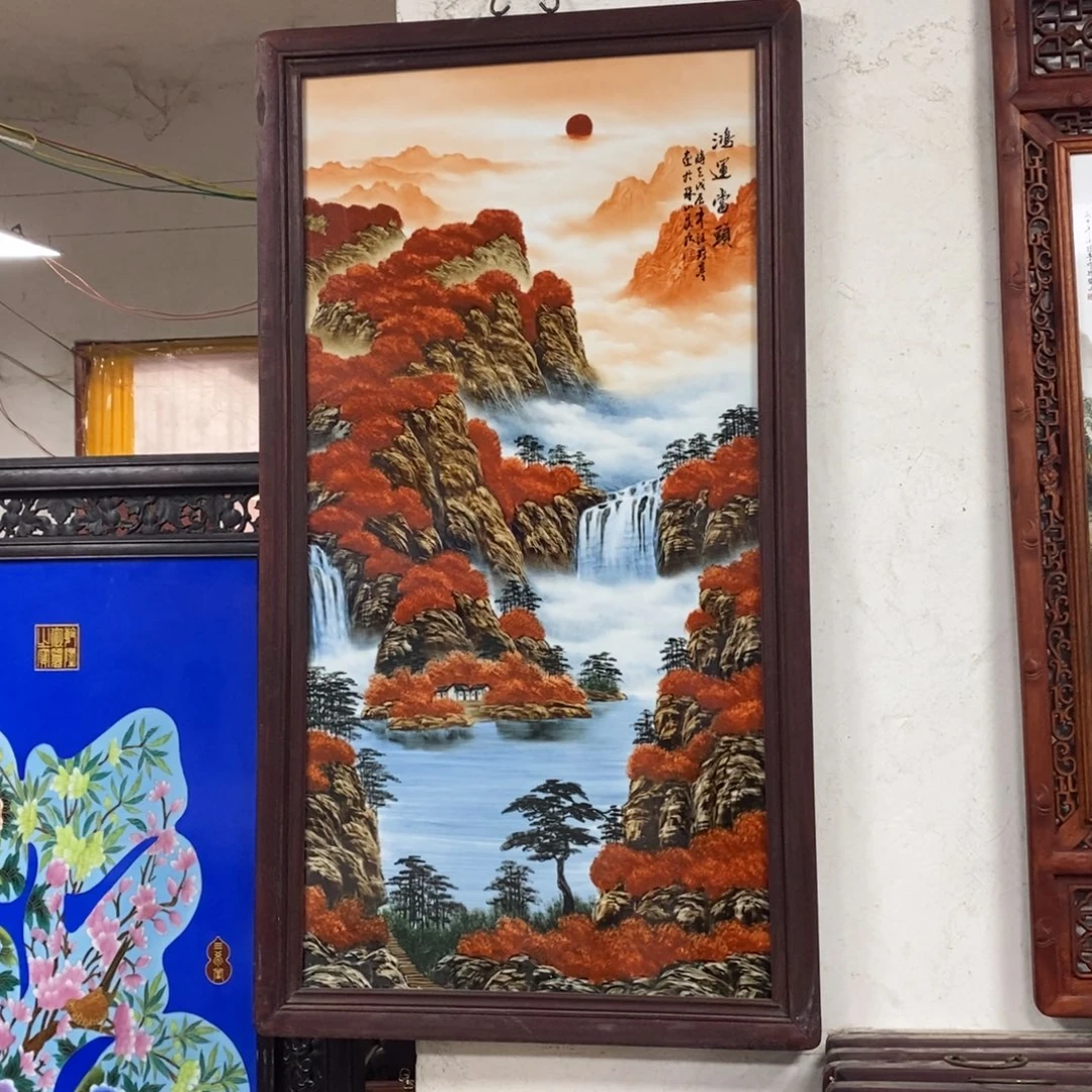 瓷1.2*66*1景德镇瓷板画柴窑烧制