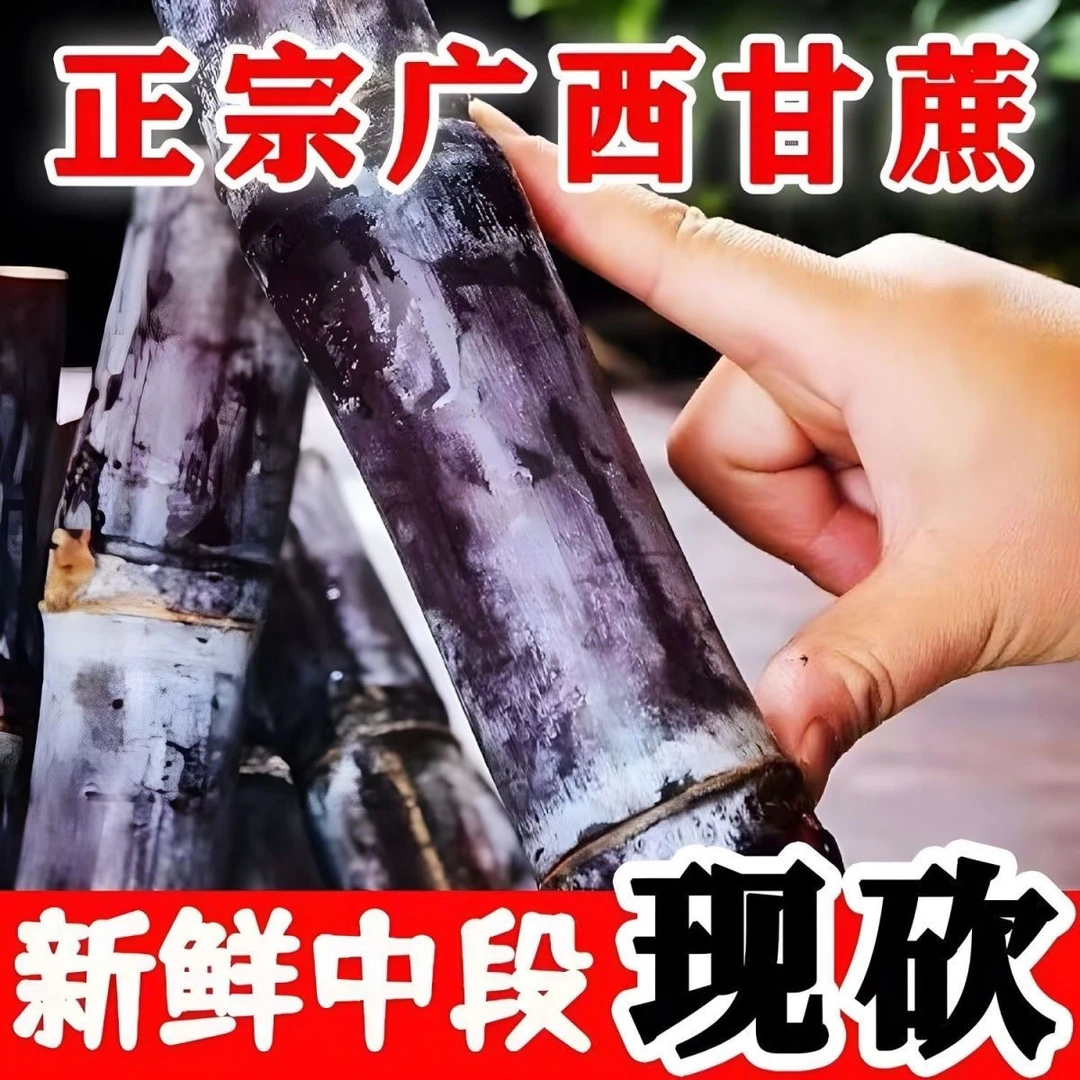 【爆甜】广西特产新鲜黑皮甘蔗现砍脆甜应季水果整孕妇水果