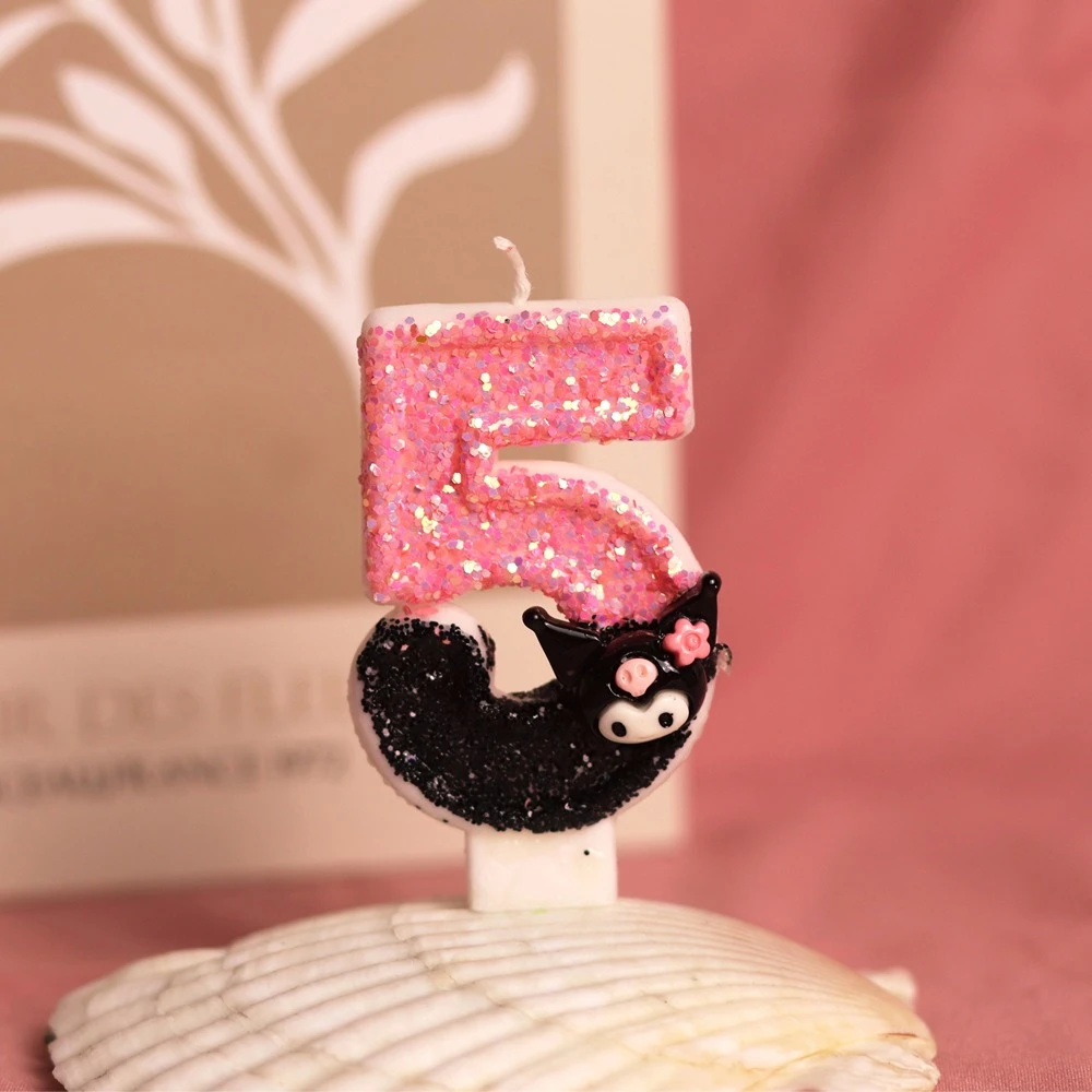 网红创意公主库洛米庆生数字生日蜡烛可爱周年庆祝蛋糕装饰纪念日