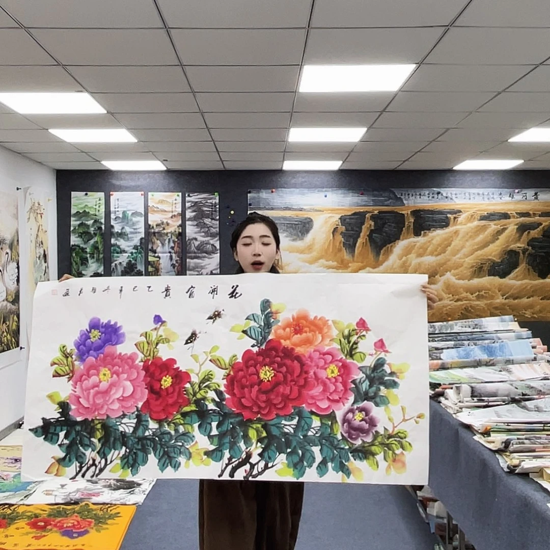 国画作品小姐姐放漏…