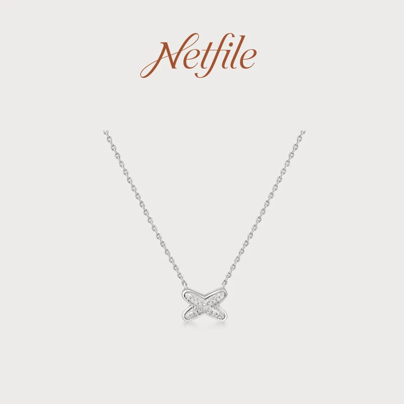铜锆石项链 Netfile【Liens交叉项链】NF506X004