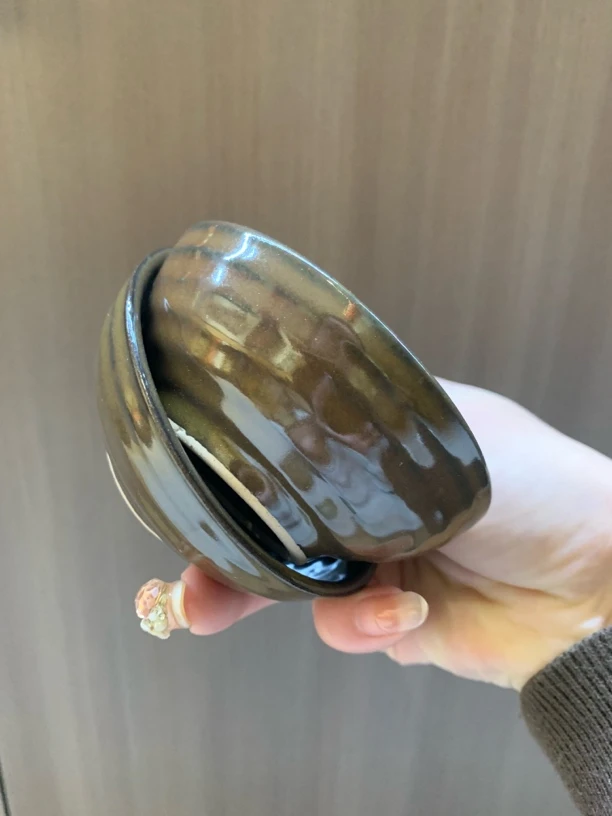 磁州窑国营时期出口尾货茶盏两个口径8，5高度 3高温煤烧有落纱