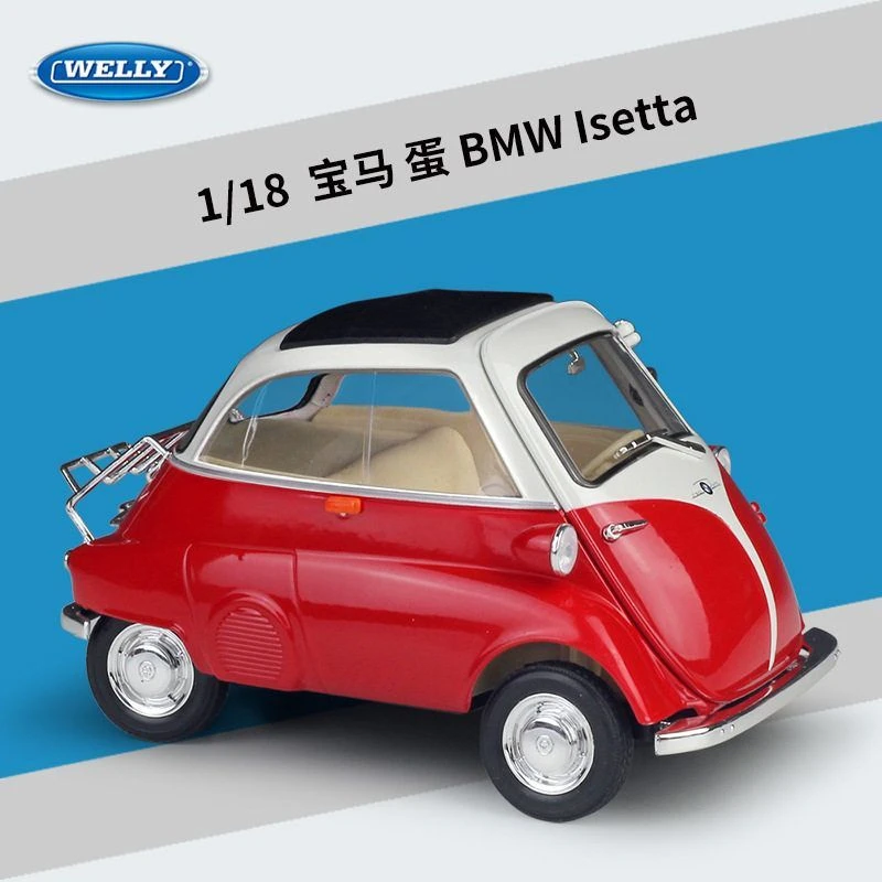 1:18宝马蛋BMW仿真合金小汽车模型收藏摆件玩具车模复古儿童成人