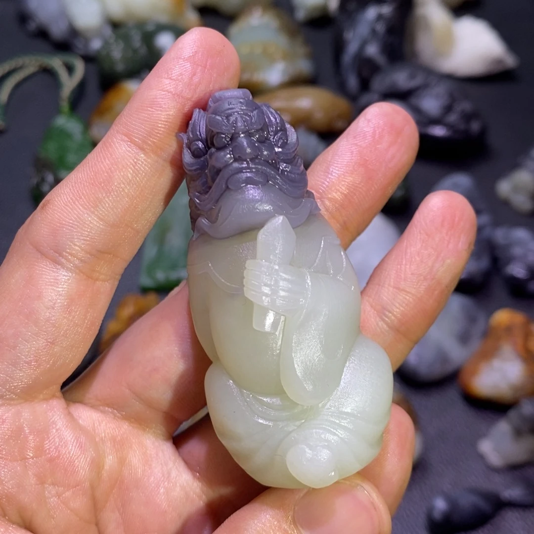 未镶嵌和田玉挂件蜘*兽