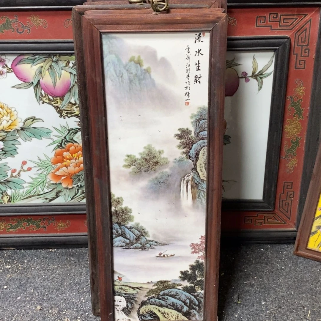 瓷片55*21 景德镇瓷板画柴窑烧制