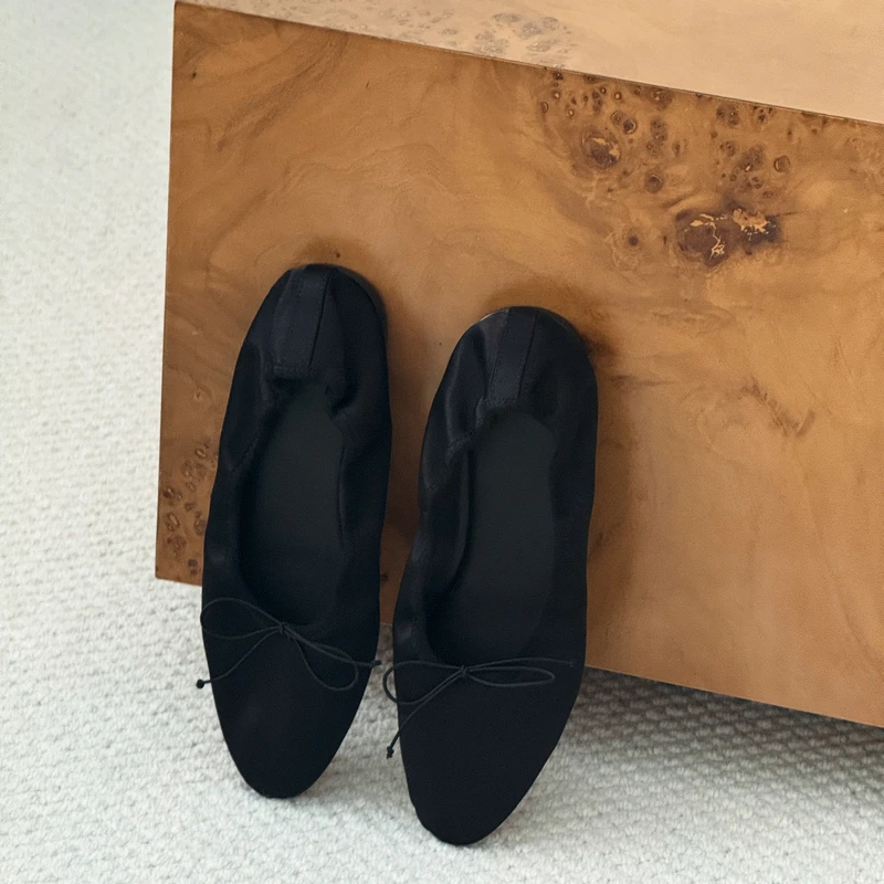 【rarer rarer】25SS夏季R0W风蝴蝶结浅口芭蕾舞鞋 2505031