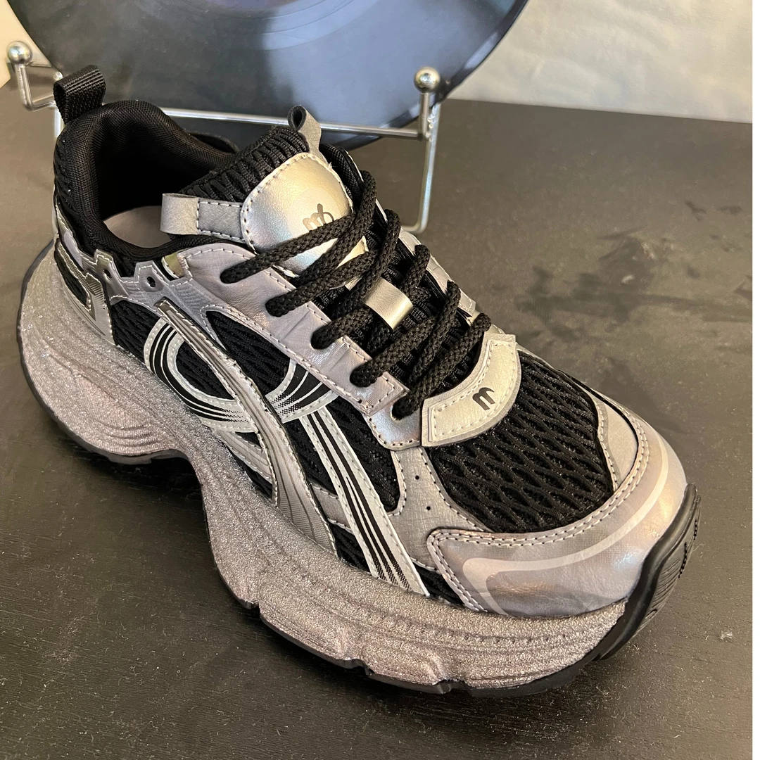 新款四季款【爆米花】运动休闲老爹鞋女鞋鞋增高系带真皮5531