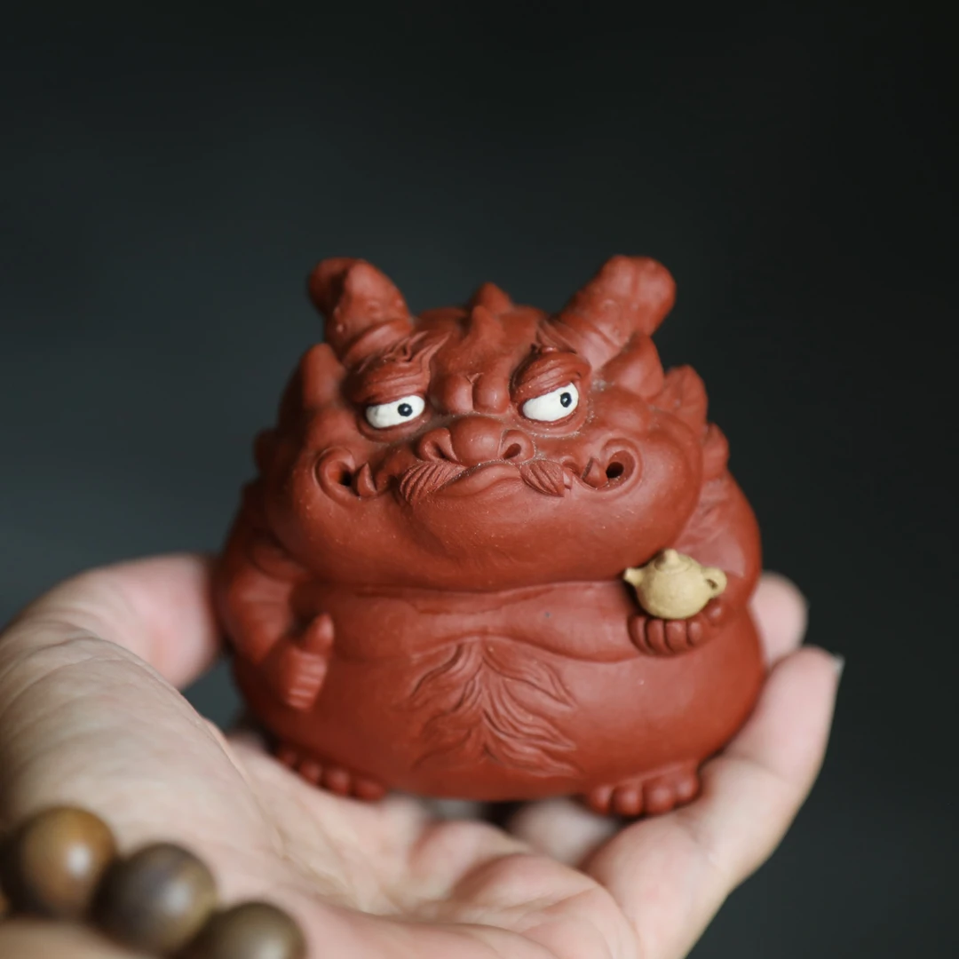 璞素文庭精选紫砂茶宠白眼龙搞怪有趣