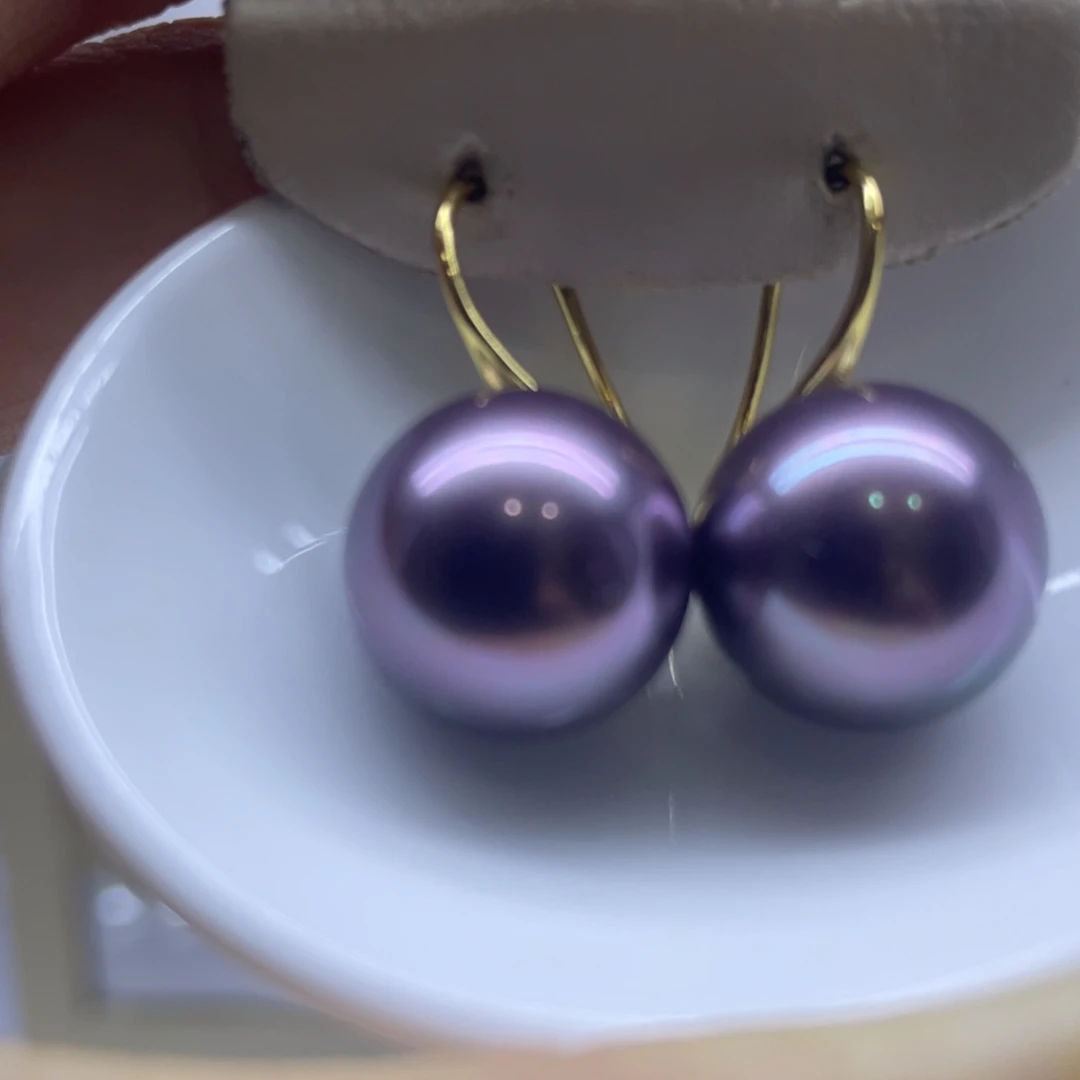 淡水珍珠耳饰银S925镶嵌