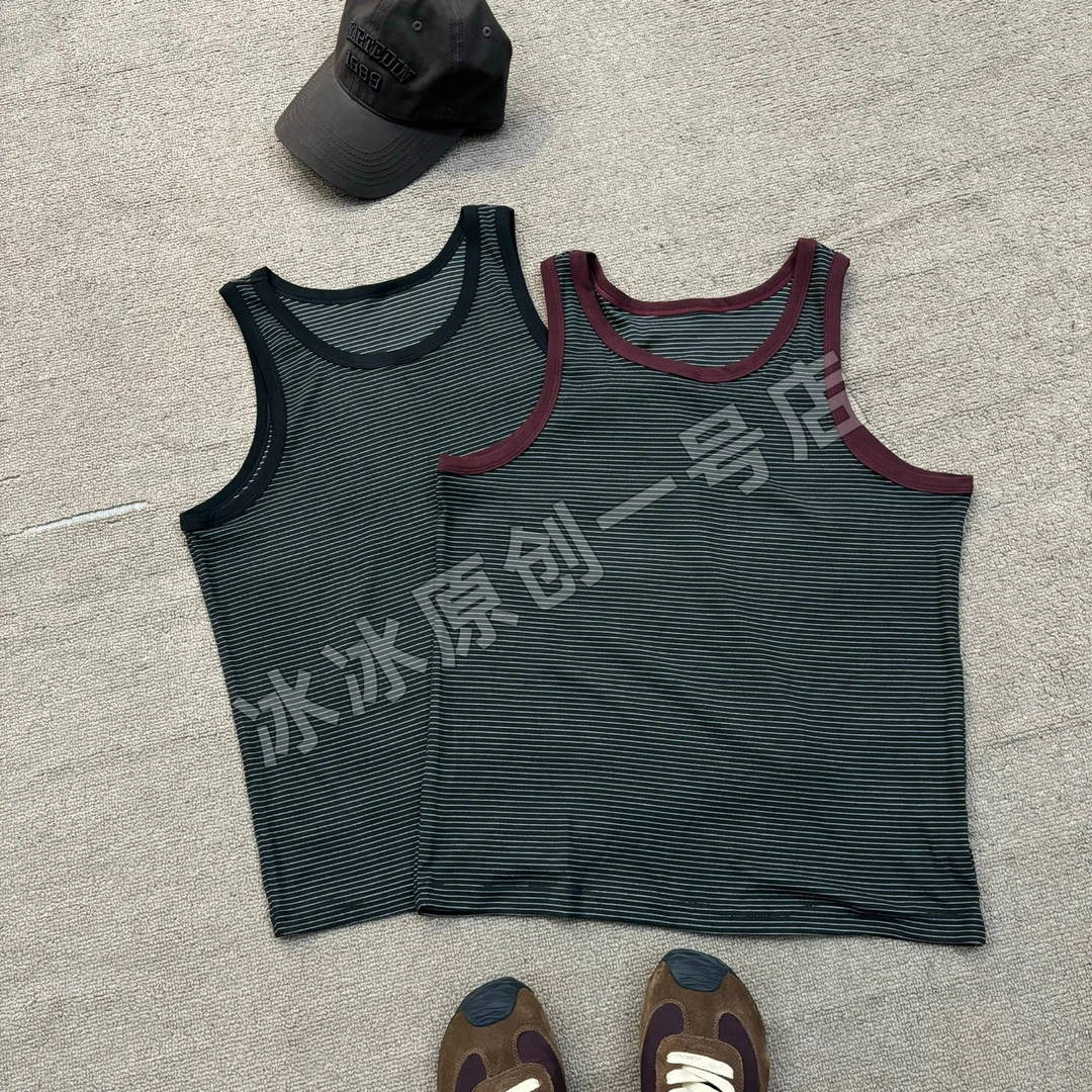 【冰冰一号店】268圆领显瘦条纹百搭背心女款精品