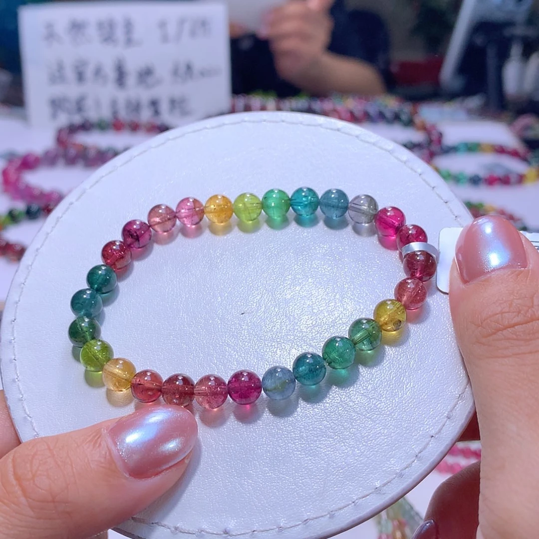 【闪购商品】未镶嵌手链碧玺傑**女6.4m