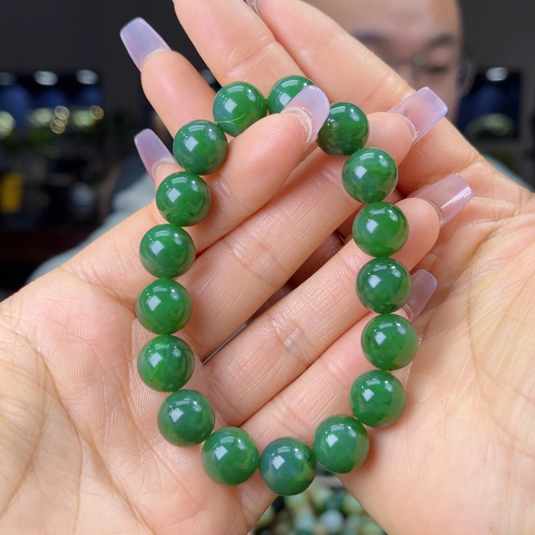 未镶嵌手串和田玉天然和田玉俄碧五号坑料12