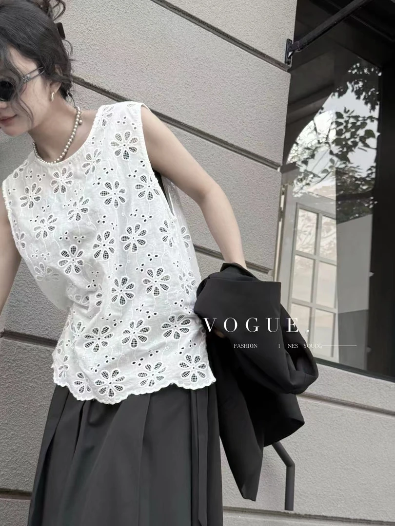 米多多 YC#525#潮流休闲百搭无袖上衣kc