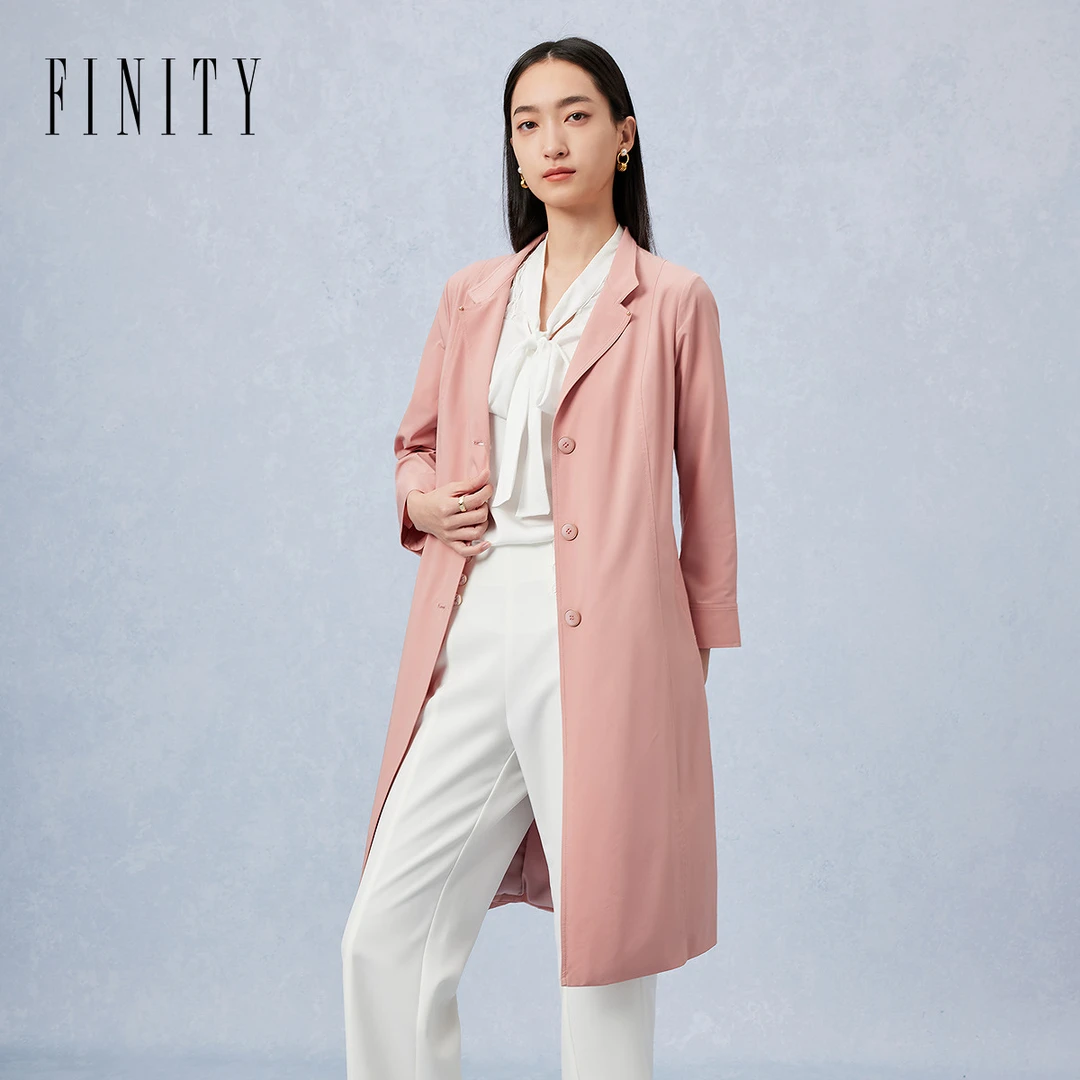 【粉丝专享】FINITY 新款风衣气质时尚收腰修身设计师款 F20VC1131F