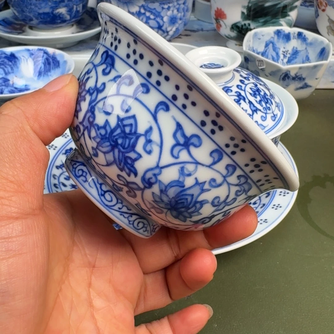 瓷景德镇纯手绘茶具圆圆202
