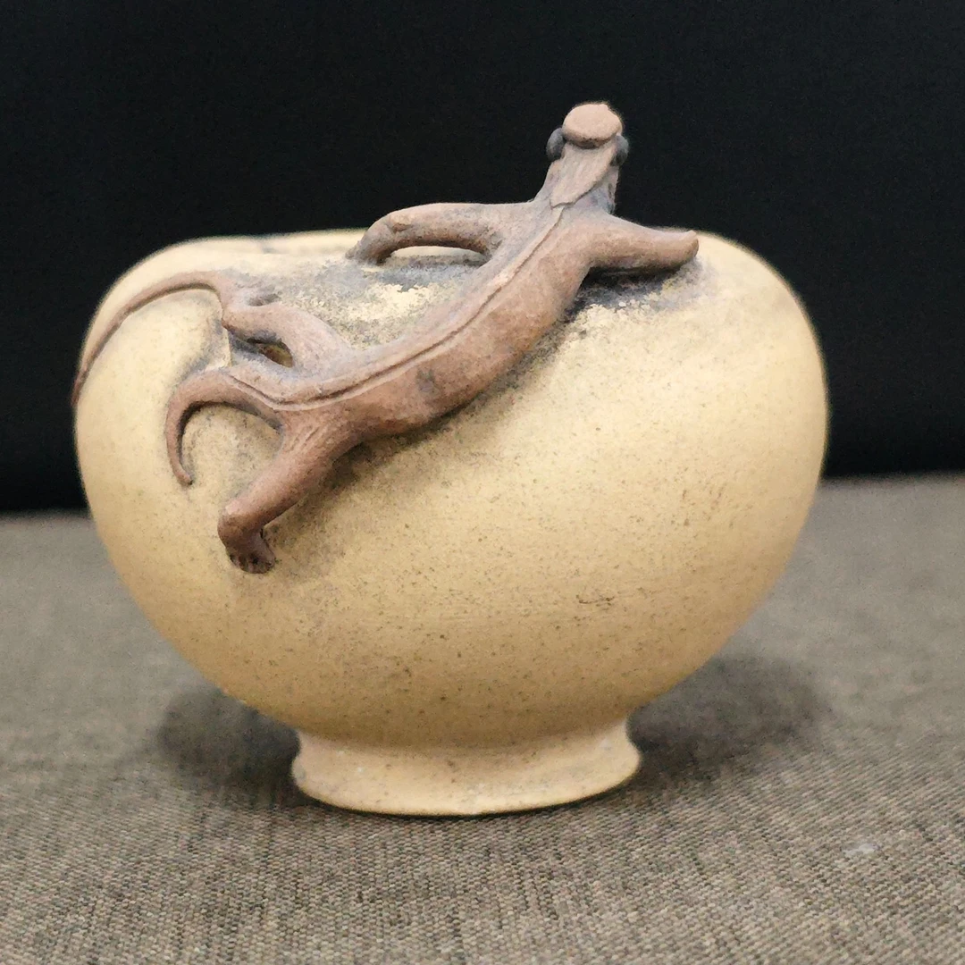 晚清 紫砂螭龙水盂古陶瓷W-1277