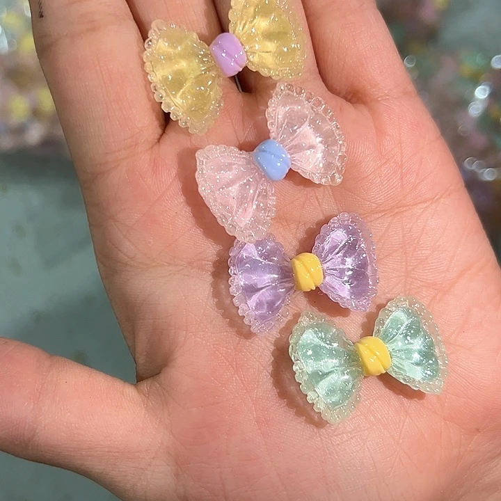 透色花边蝴蝶结100个