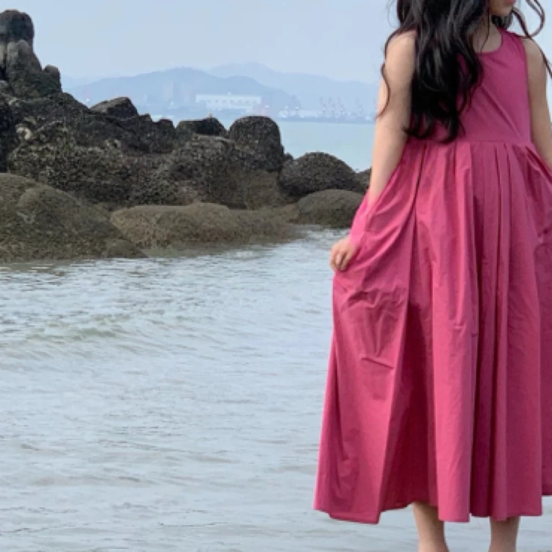 090-沫弛尔女大童连衣裙女夏季贝果复古风公主裙休闲风小女孩