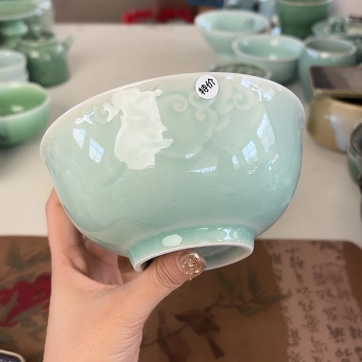 龙泉云间青瓷小米茶器